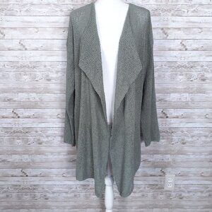Stitchdrop Womens Cardigan L Open Front Nickle 475A